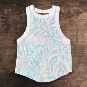 Free People Movement Open Air Printed Tank | Blue/White Floral | Size XS | NWOT